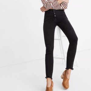 Madewell Button Fly 9" Mid Skinny Raw Hem Jeans Size 31